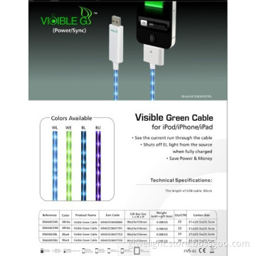 Visible USB Charging Cable for iPhone 5 - Lights up